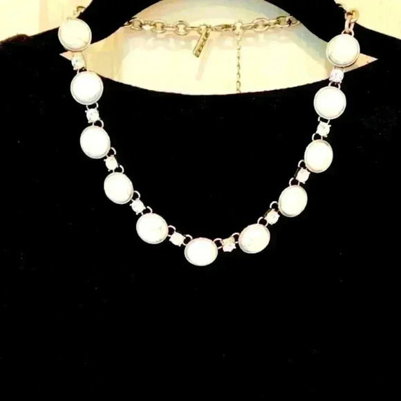 White Stone  and Crystal Necklace 2 for $35 - Picture 1 of 5